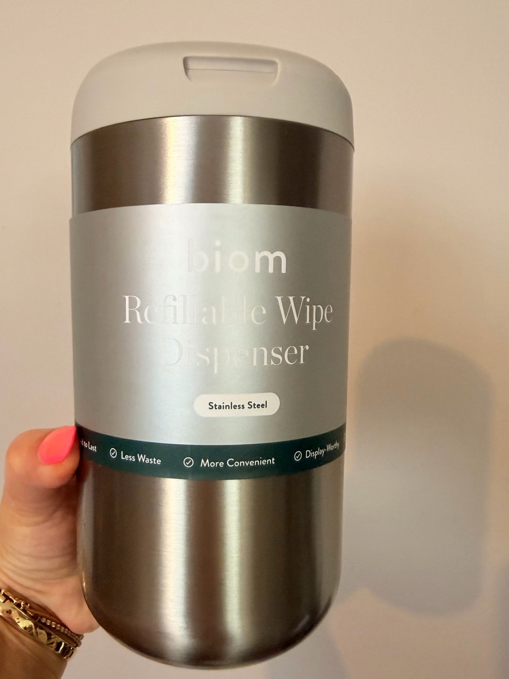 biom Stainless Steel Refillable Wipe Dispenser NEW